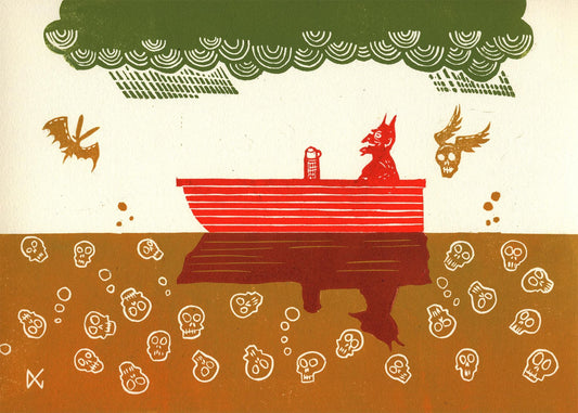 Devil's Favourite Daydreams Is Him Chilling In A Boat On A Poisonous Sulphuric Lake In Hell, Full Of The Souls Of Those Who Voted For Brexit