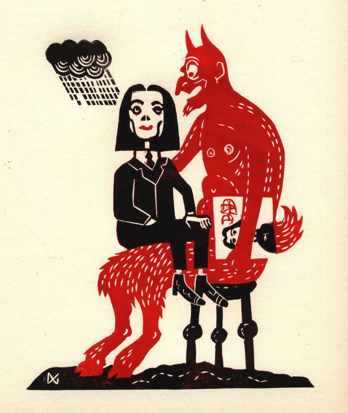 Better The Devil You Know' Is A Sculpture Made By The Devil And Featuring Himself And Michael Jackson.