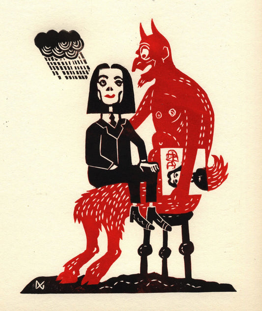 Better The Devil You Know' Is A Sculpture Made By The Devil And Featuring Himself And Michael Jackson.