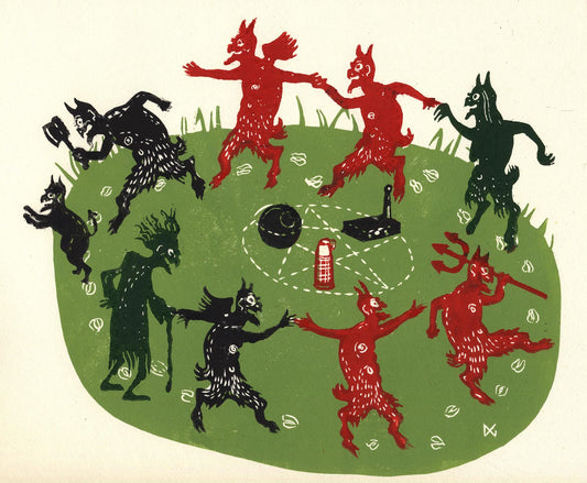 At The Local Park, The Devil And Friends Dance Around A Model Of The Death Star, A Theremin And A Thermos To Celebrate The Summer Solstice.