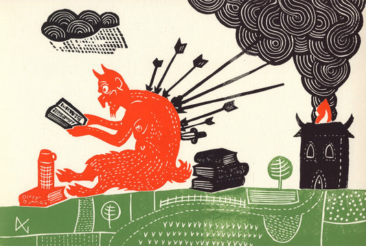 Colin, The Devil's Neighbour Tried Several Times To Attract His Attention, But He Was Engrossed In A Good Book.