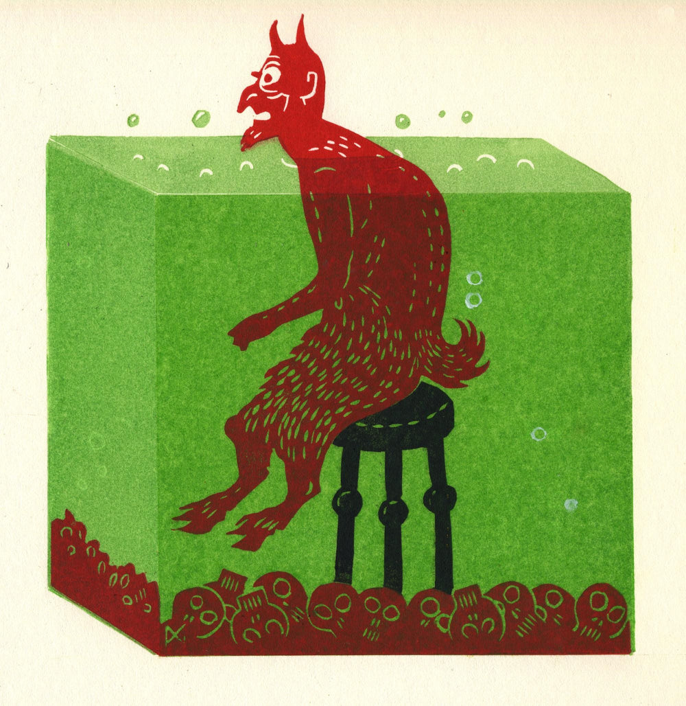 After Reading A Scientology Pamphlet From Cover To Cover, The Devil Decided To Cleanse Himself By Sitting In The Green Lava Lake.