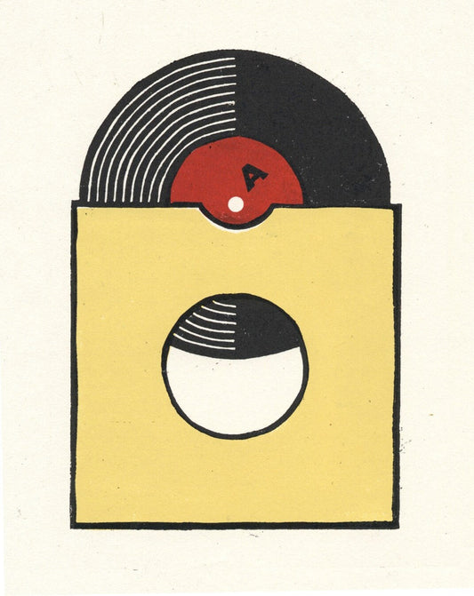 Simple Single | Linocut Print | Vinyl Art | Hand Printed