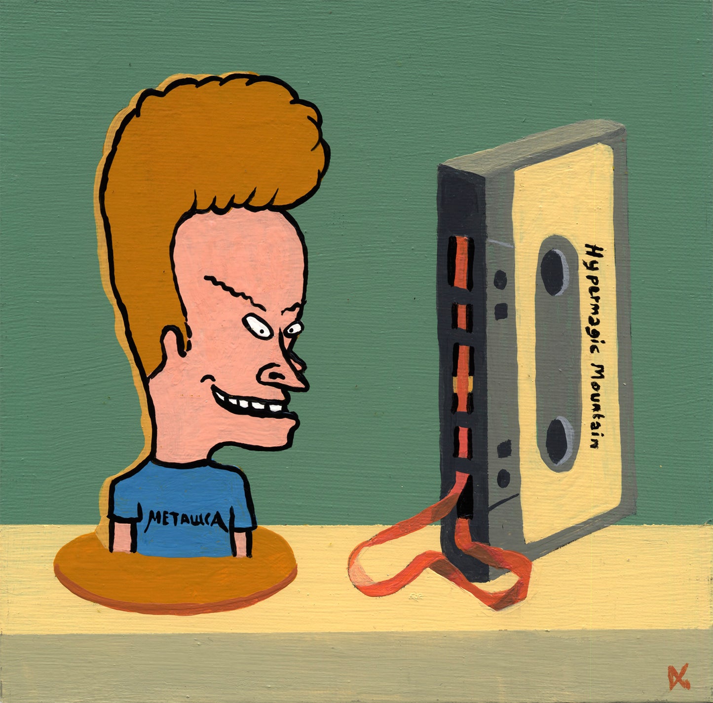 Still Life With 'Beavis' Model And Distressed Cassette