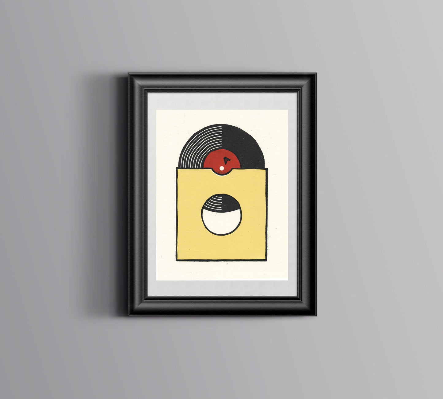 Simple Single | Linocut Print | Vinyl Art | Hand Printed