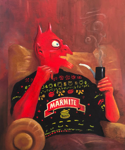 Sometimes The Devil Just Likes To Put On His Favourite 'Marmite' Xmas Jumper, Smoke His Pipe And Listen To The Rubettes.